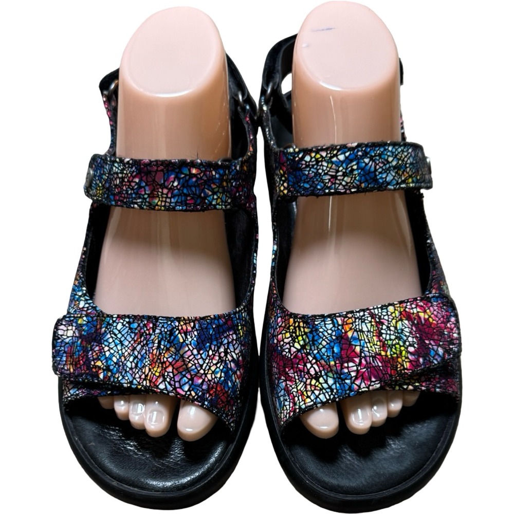 Wolky Jewel 3325 Sandals Womens 40 US 9.5-10 Multicolor Leather Walking